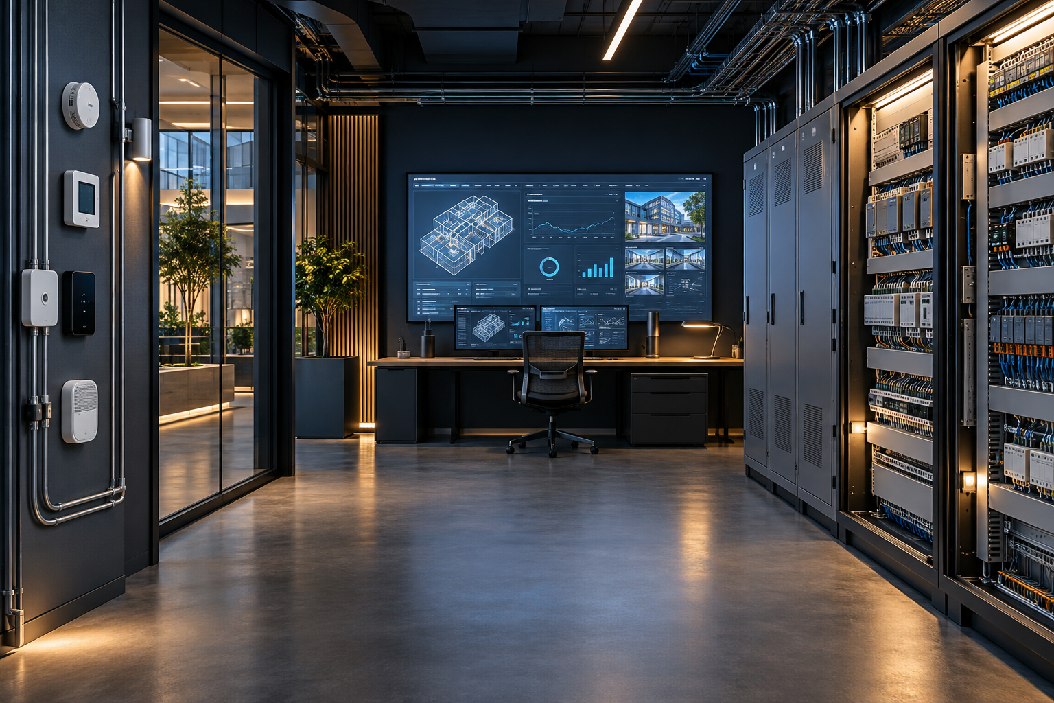 AI generated building management control room